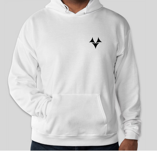 Mens Long Sleeve Vetted White Sweatshirt